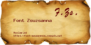 Font Zsuzsanna névjegykártya
