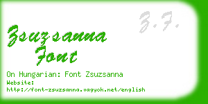 zsuzsanna font business card